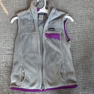 Patagonia Women’s Fleece Vest in Gray and Purple